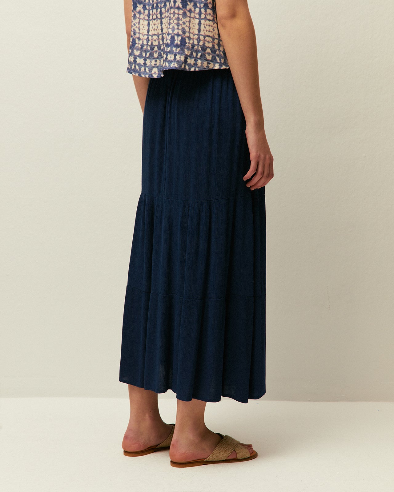 Falda midi bambula