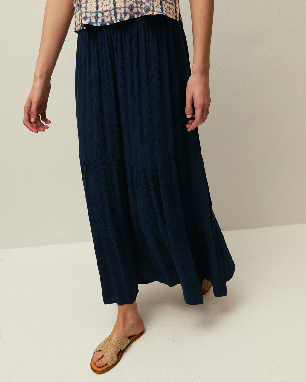 Falda midi bambula