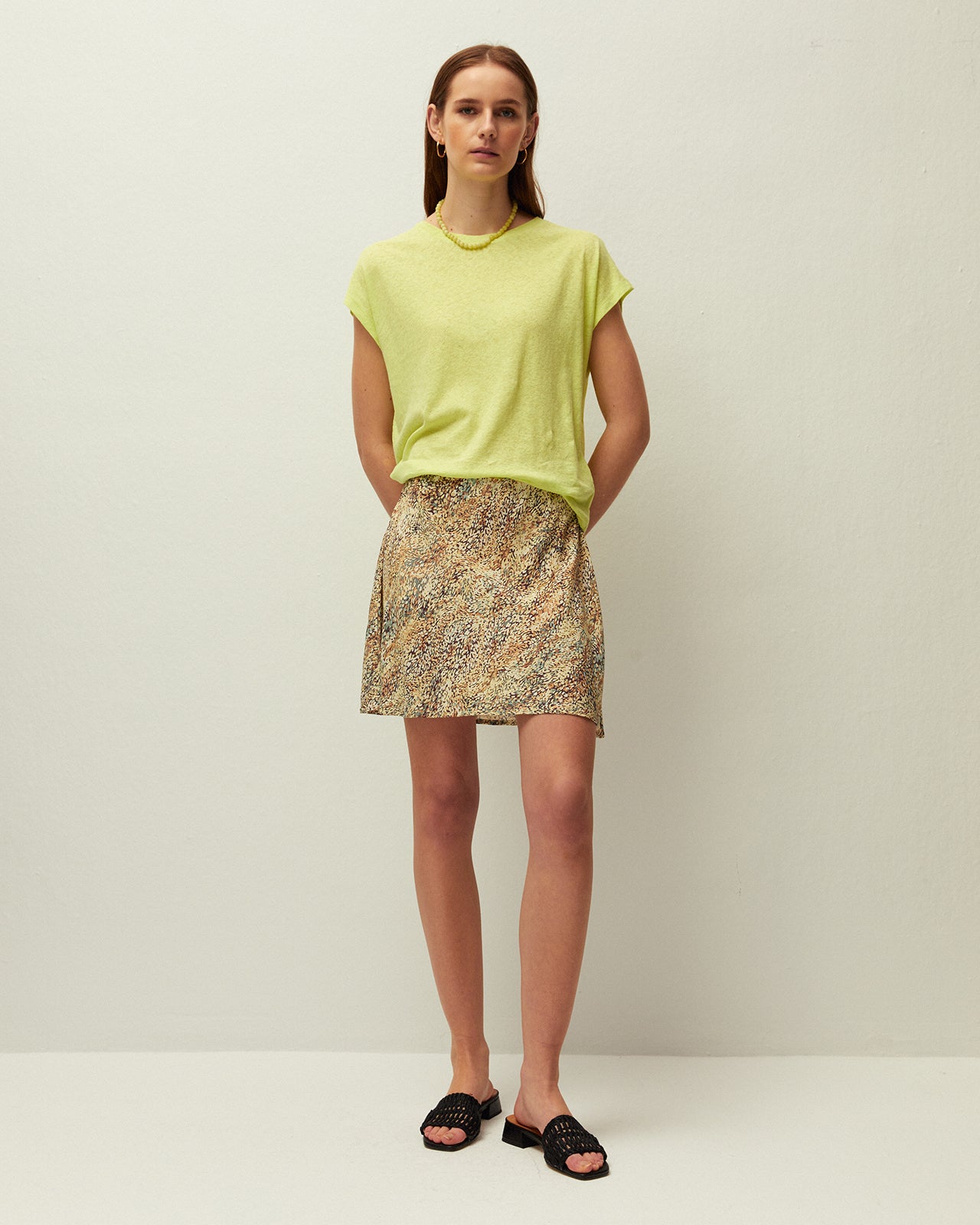 Printed mini skirt