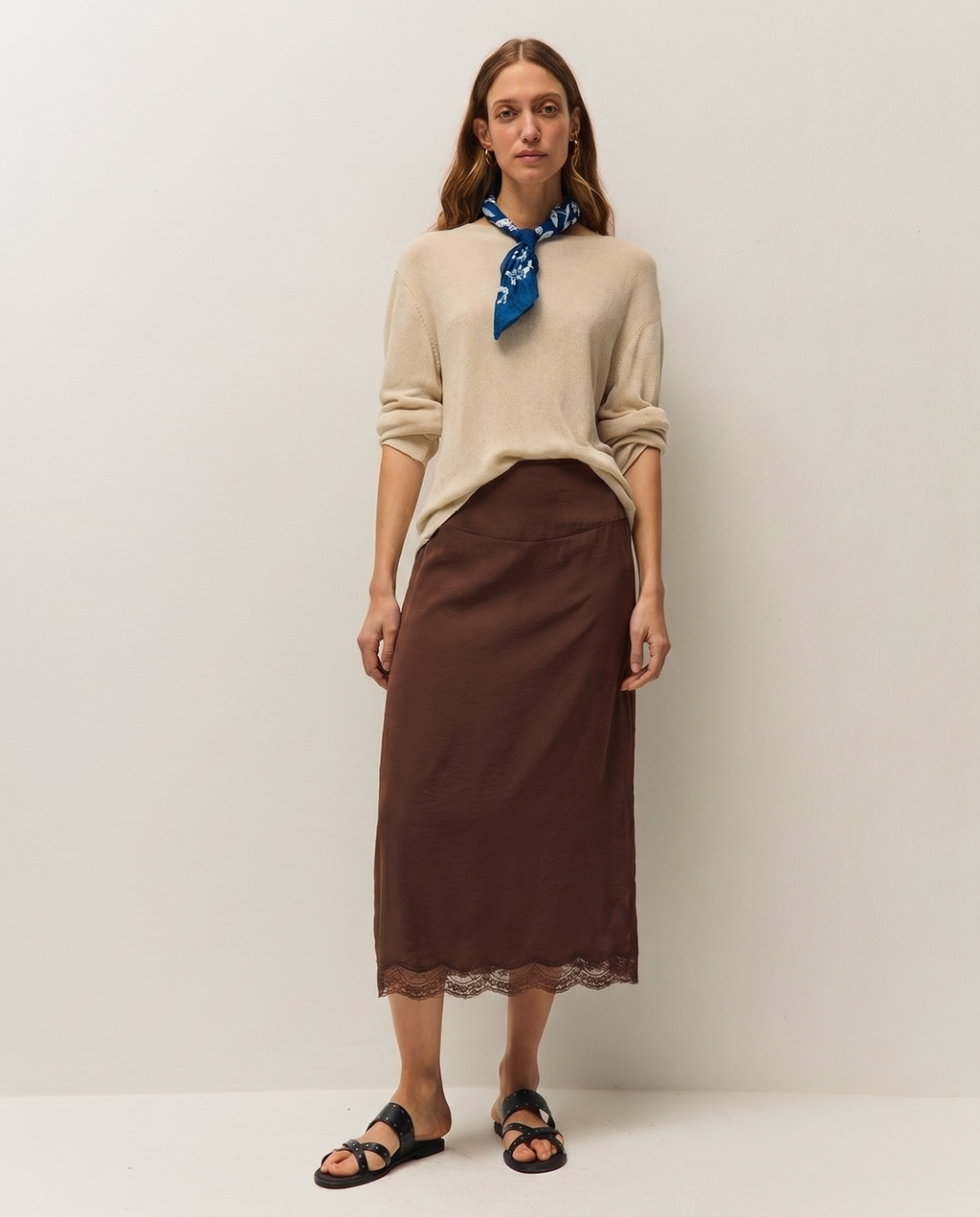 Falda midi lace