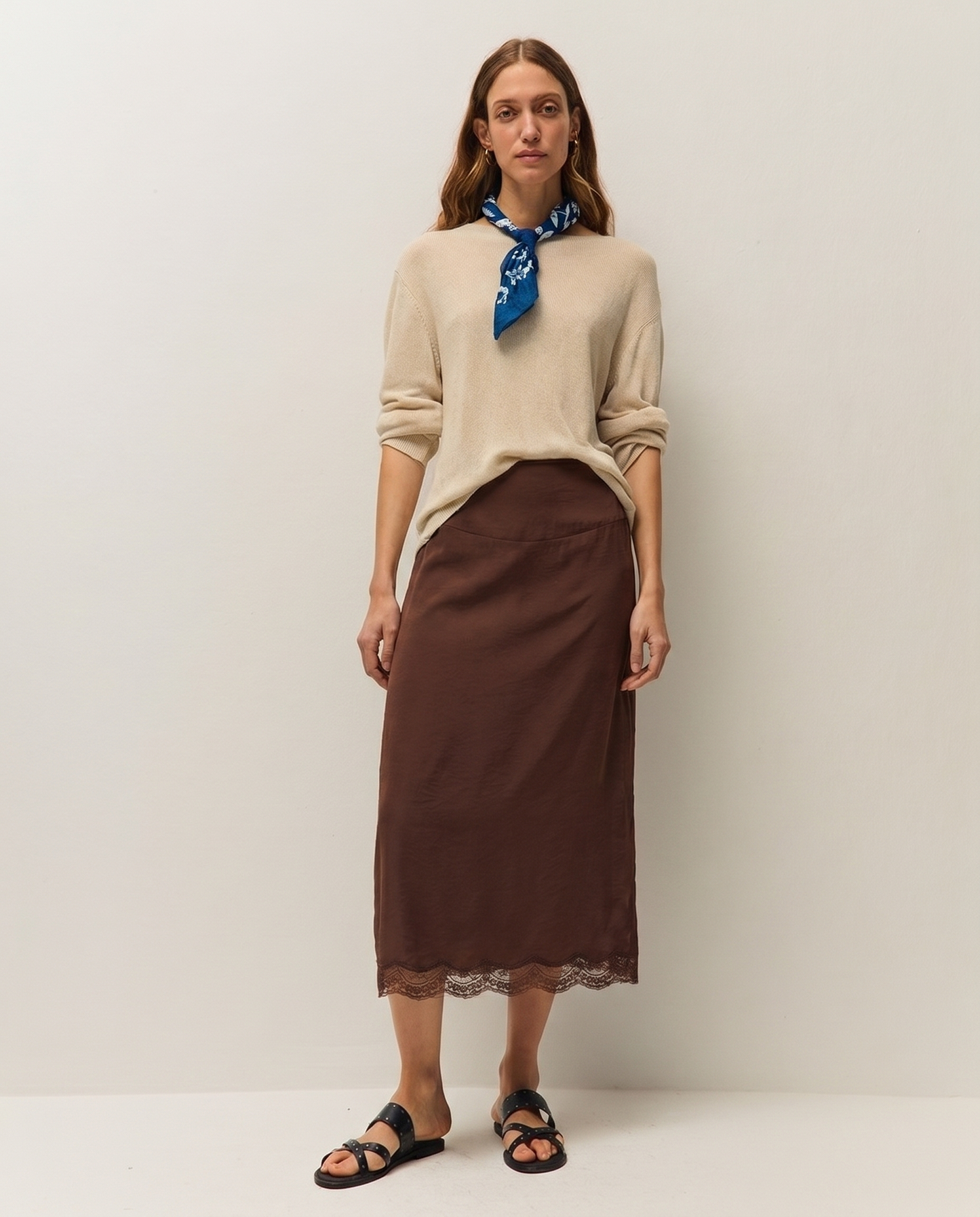 Falda midi lace