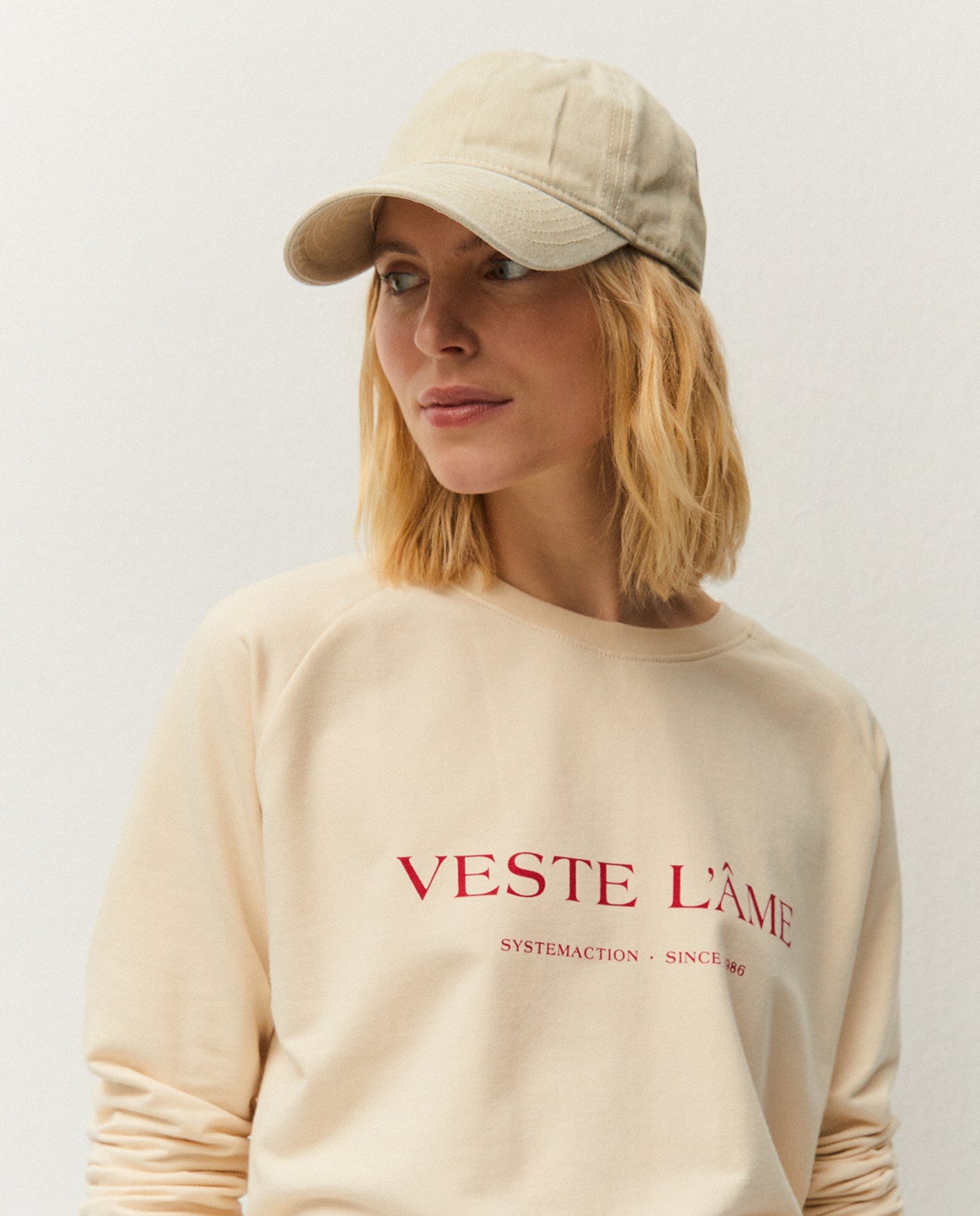 Casquette à effet teinture vieillie