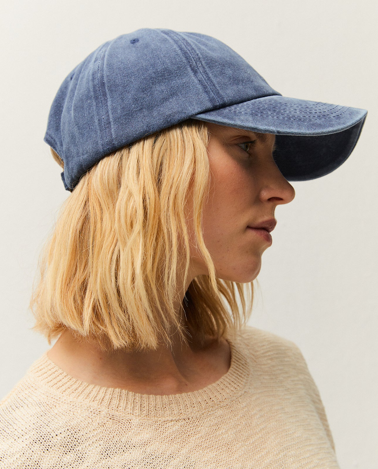 Casquette à effet teinture vieillie