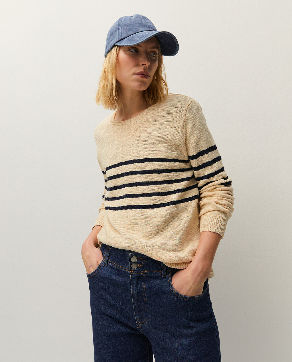 Distressed dye effect cap