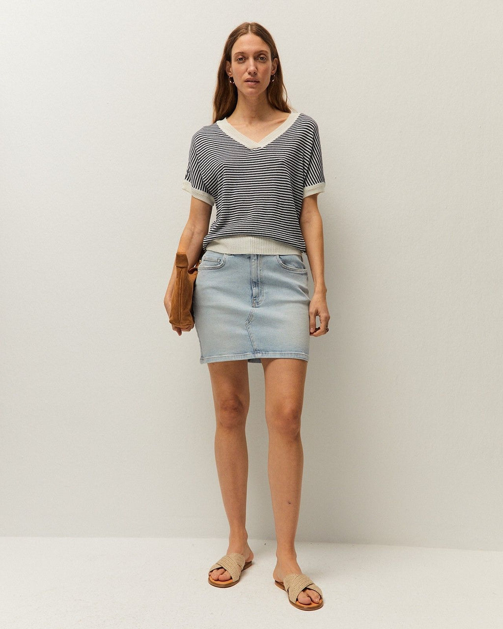 Short-sleeved striped jersey