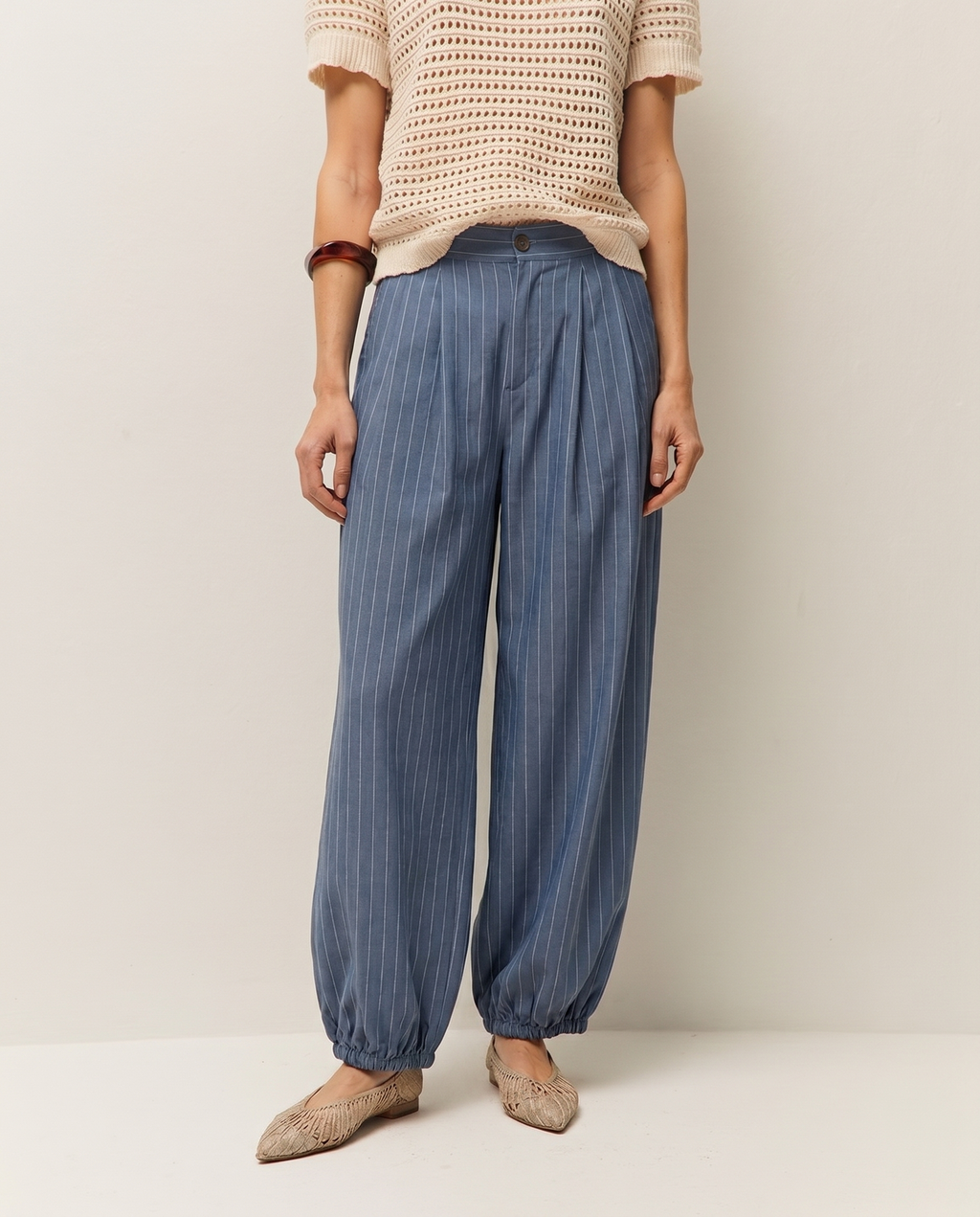 Pantalón fluido raya diplomática