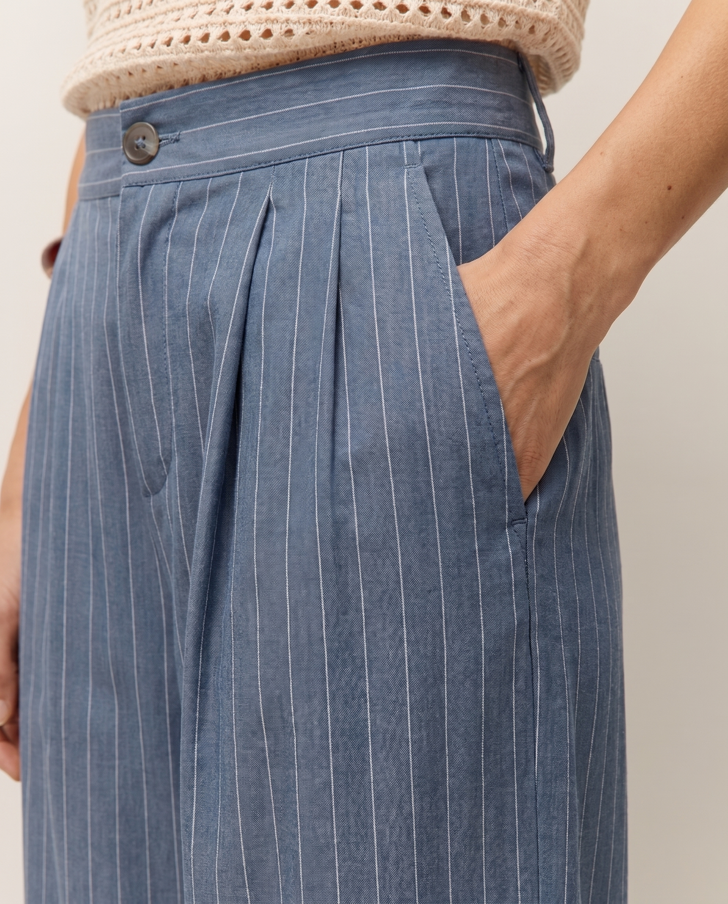 Pantalón fluido raya diplomática