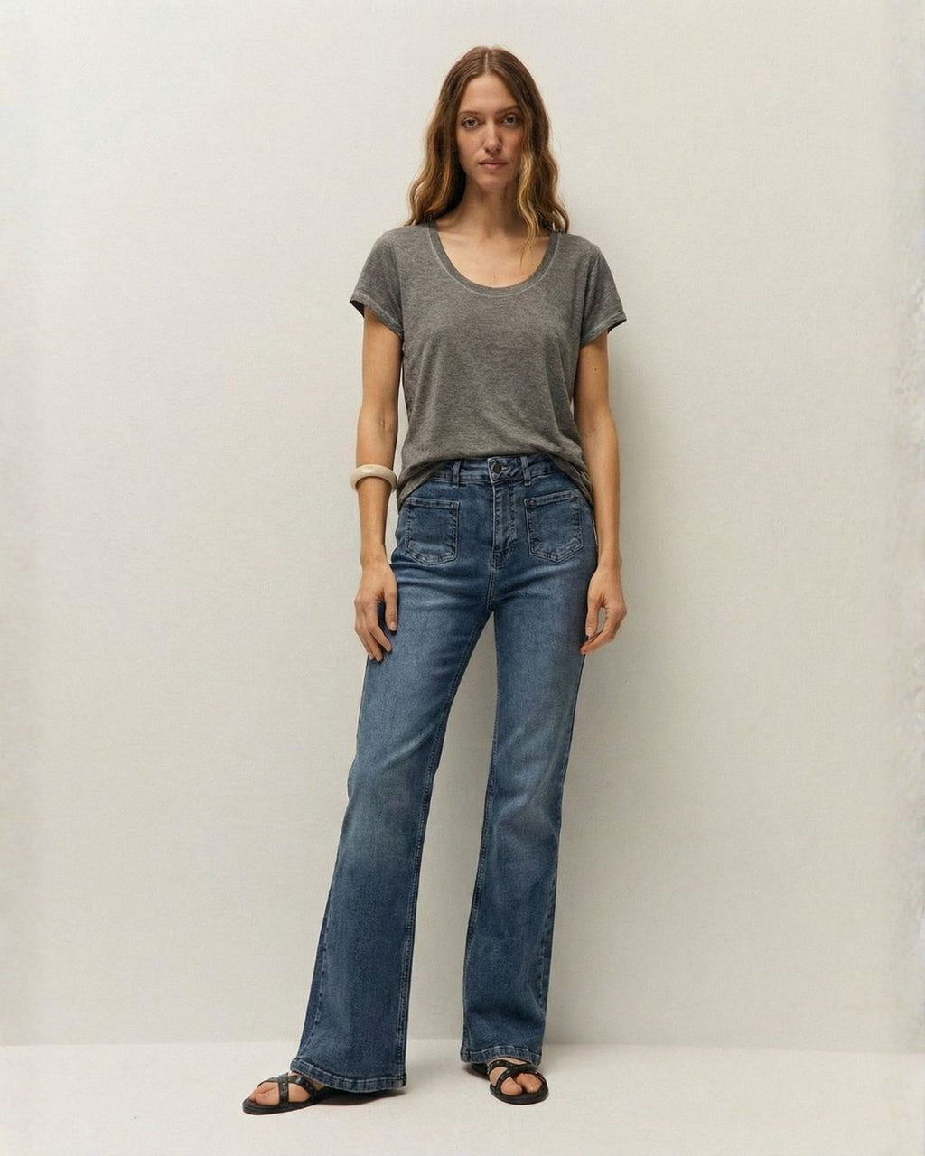 Pantalón denim bolsillos