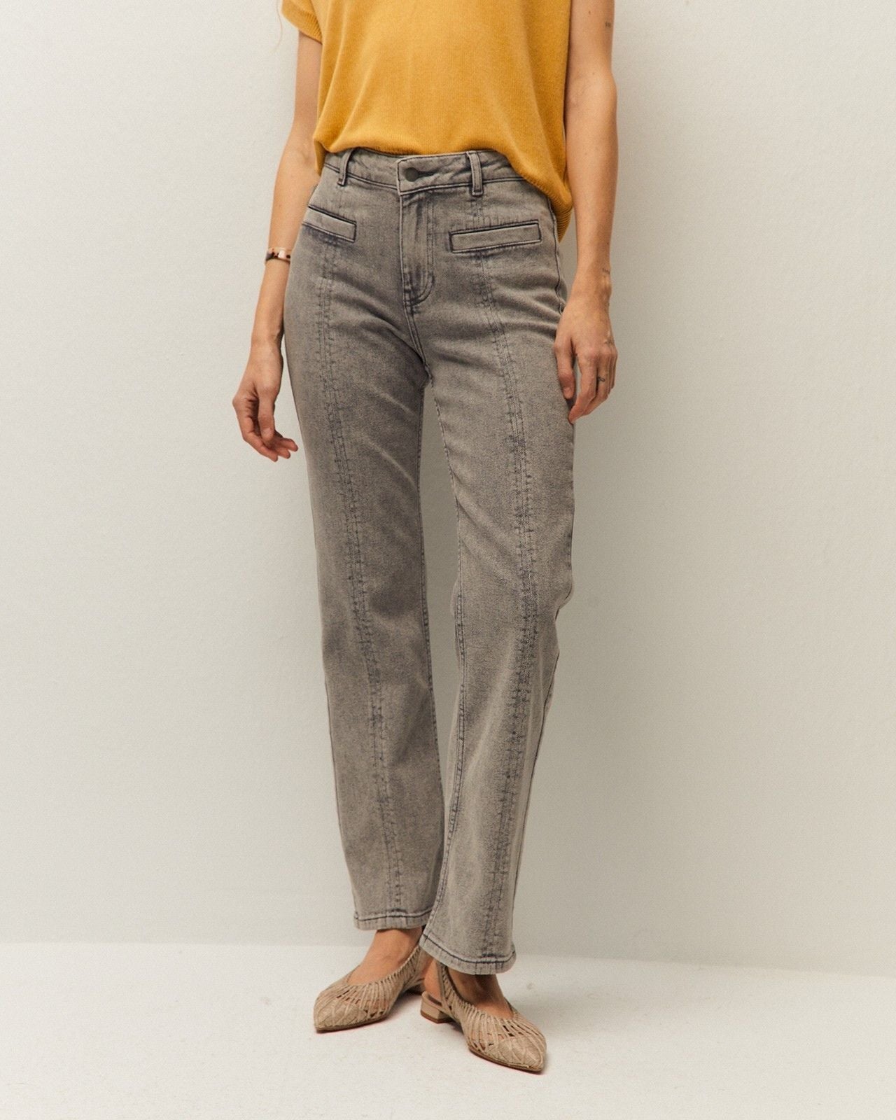 Pantalon en denim côtelé
