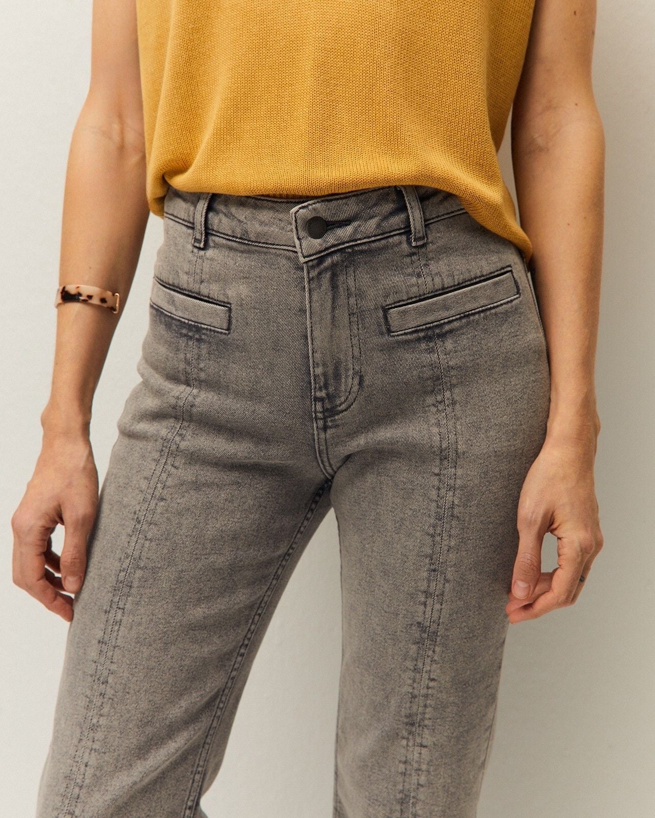 Pantalon en denim côtelé