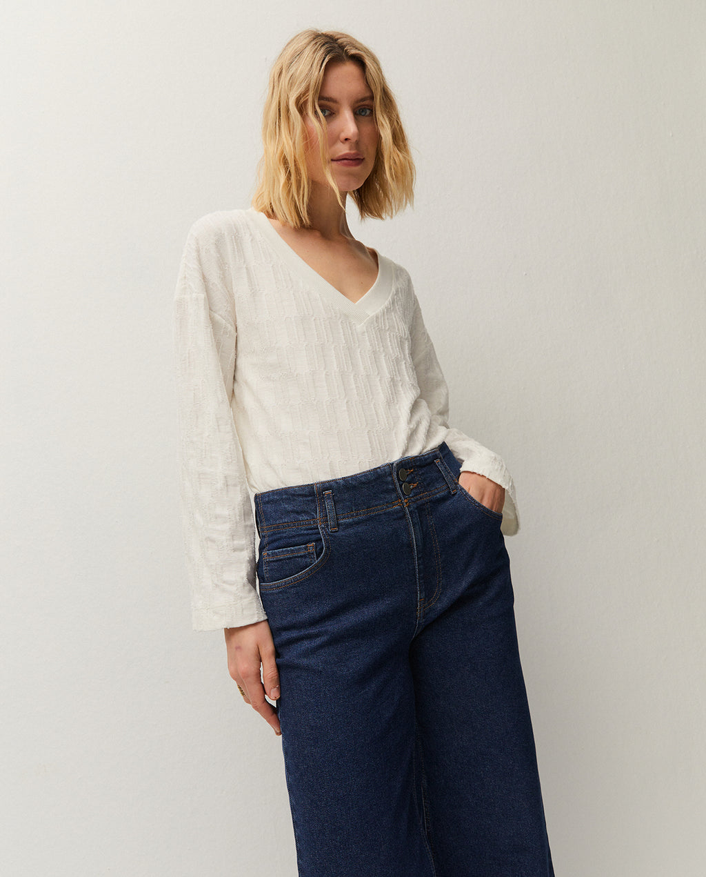 Pantalón denim índigo