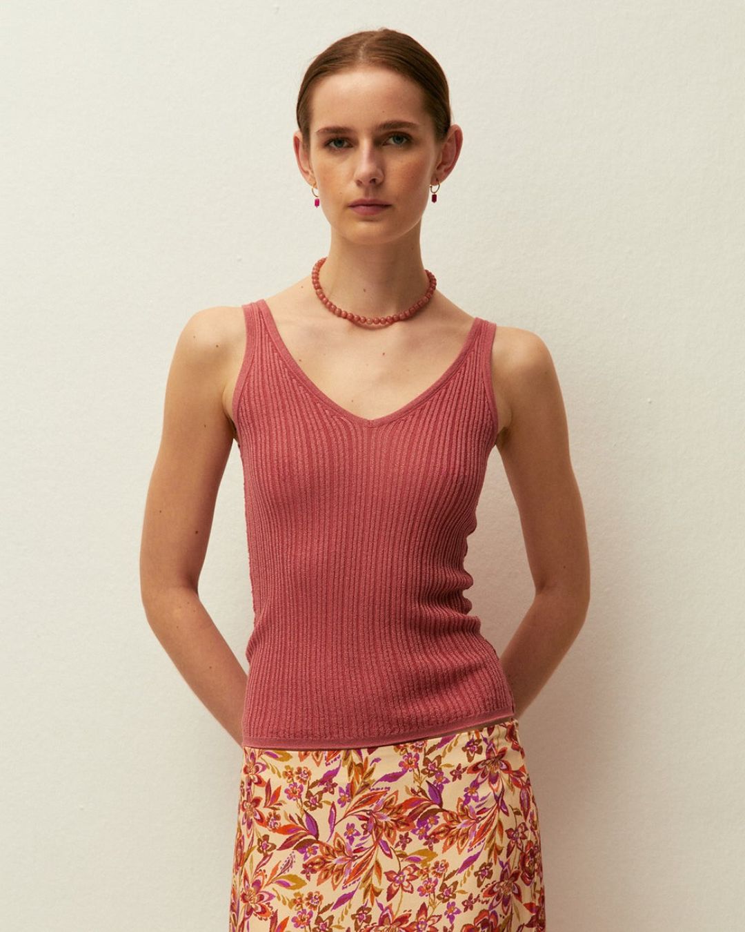 Lurex ribbed top