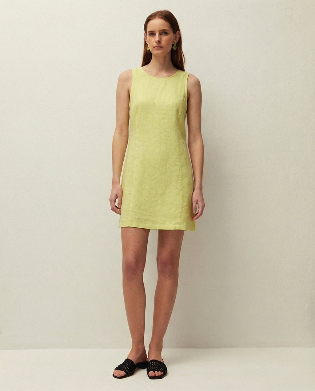 Vestido corto lino