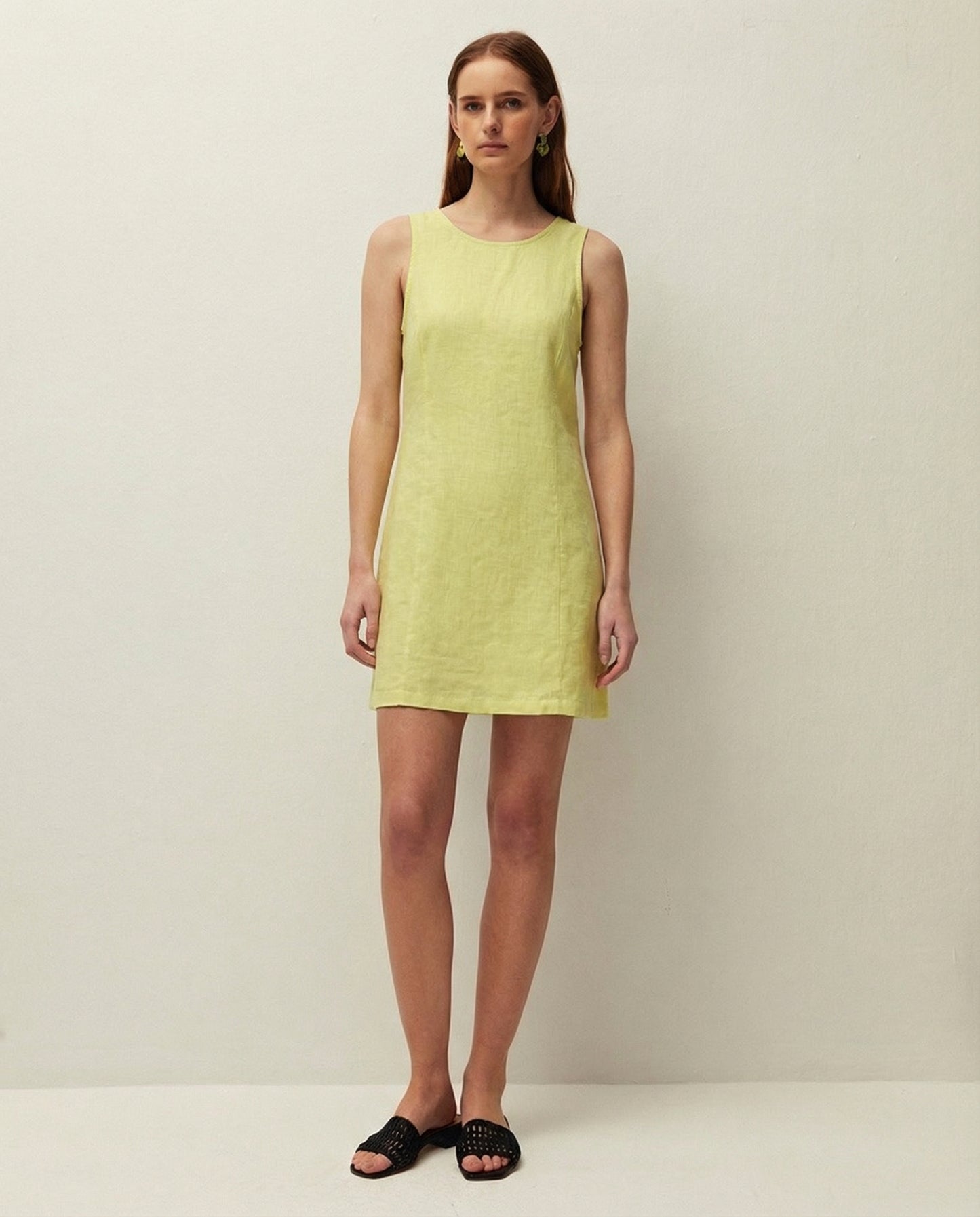Vestido corto lino