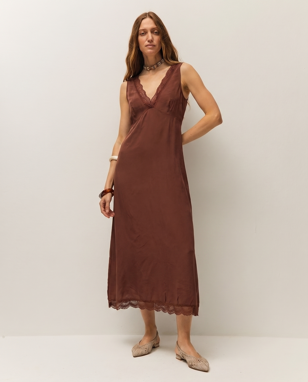 Vestido largo lace