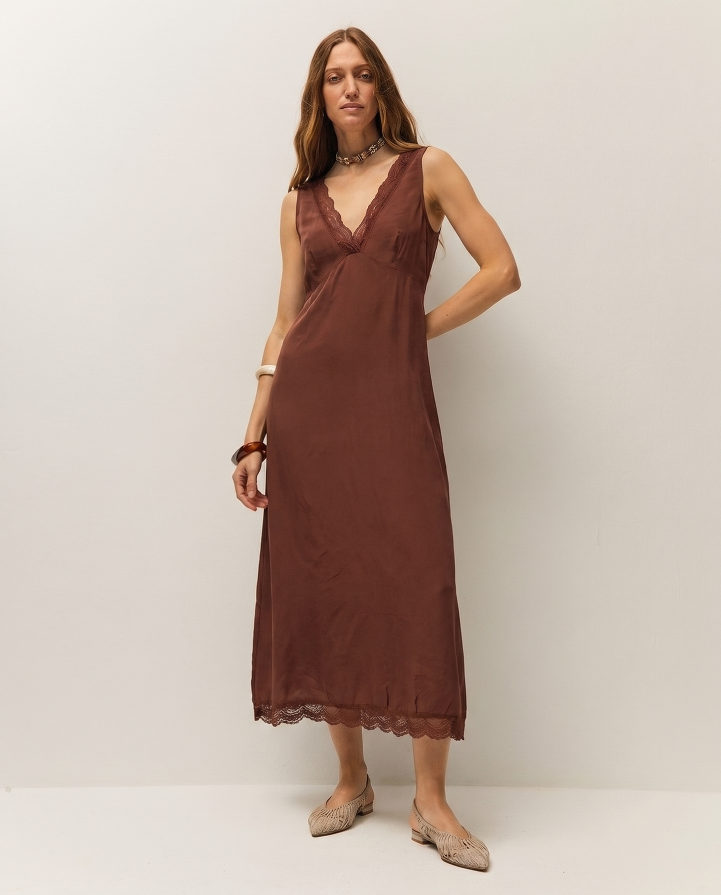 Vestido largo lace